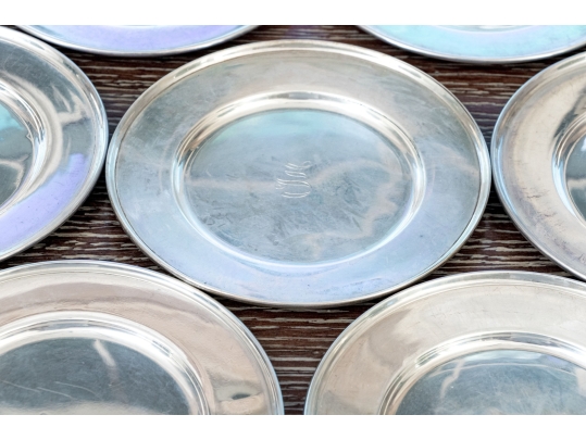Twelve International Silver Co. Sterling Silver Bread And Butter Plates, 22.095 Ozt.