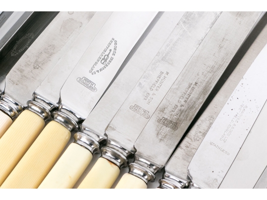 Sixty-eight English Stainless And Celluloid Knives