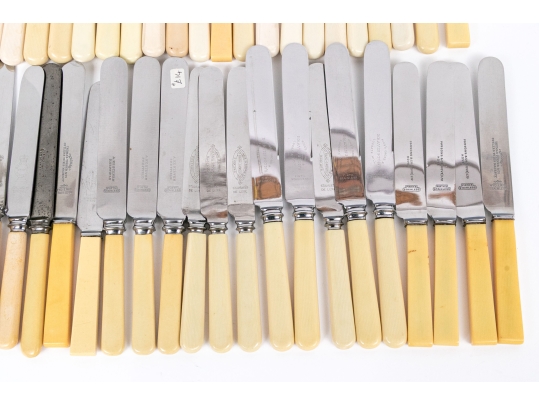 Sixty-eight English Stainless And Celluloid Knives
