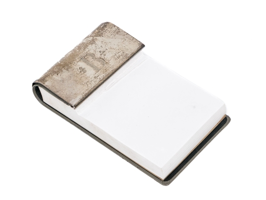 Tiffany & Co. Sterling Silver Mounted Notepad Holder, 1.25 Ozt.