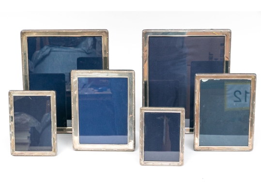Fantastic Set Of Six Sterling Silver Mounted Picture Frames