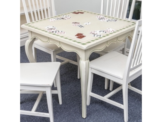 Buying & Design Hand Painted Custom Italian Card Table (TABLE ONLY)