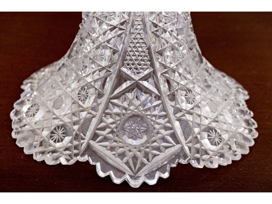 Fabulous American Brilliant Cut Crystal Footed Compote Bowl