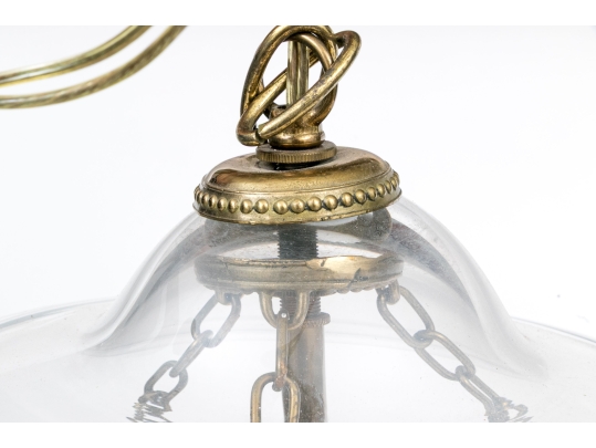 Elegant Glass And Brass Pendant Light