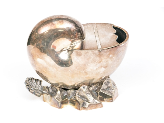 Antique English Victorian Nautilus Spoon Warmer