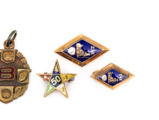 Collection Of Assorted Vintage Gold Filled Scatter Pins And Pendants