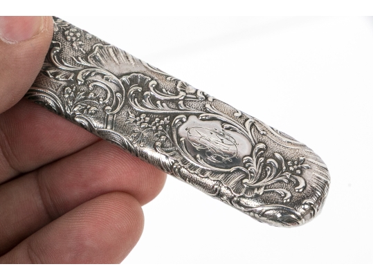 Group Of Three Antique Bone And Silver Letter Openers