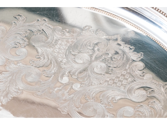 Pair Of Towle Silver Plated Serving Trays