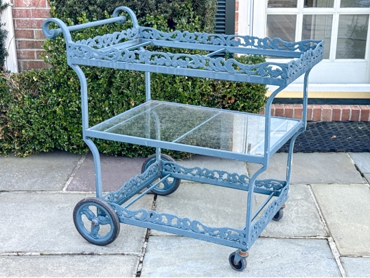 Brown Jordan Vintage Indoor/Outdoor Tiered Bar Cart