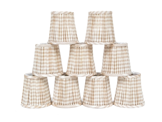 Set Of Nine Quality Diminutive Lamp Or Chandelier Shades