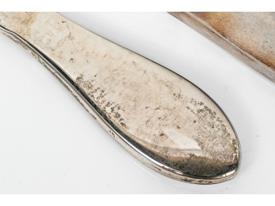 Group Of Three Antique Bone And Silver Letter Openers
