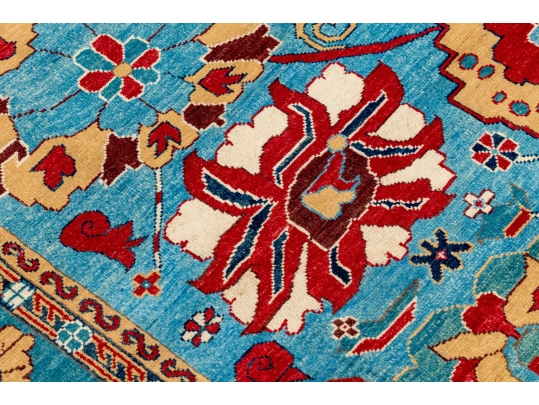 PREMIUM HAND KNOTTED SILKY WOOL PAKISTAN CARPET, 9'-7