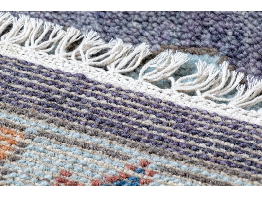 HAND KNOTTED INDIAN OUSHAK ROOM SIZE CARPET - 11' 10