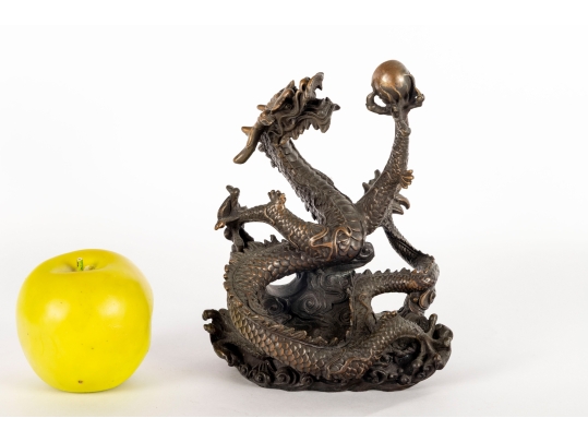 Chinese Bronze Dragon Sculpture