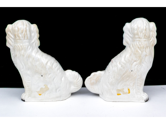 Pair Of English Staffordshire Ceramic Spaniels