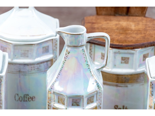 Collection Of German Lustreware Kitchen Ceramic Vessels