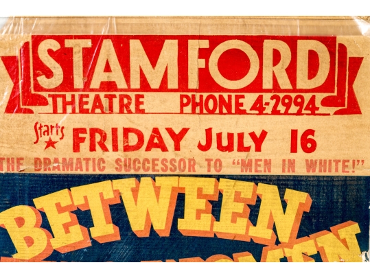 Collection Of Seven 1930's Stamford Theatre Movie Posters And  A 1953 Movie Poster