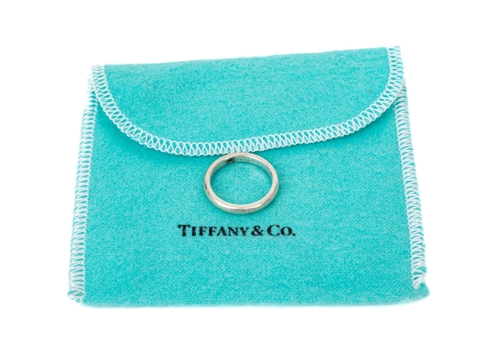 Tiffany & Co. Elsa Peretti Sterling Silver Simple Band Style Ring, Size 5