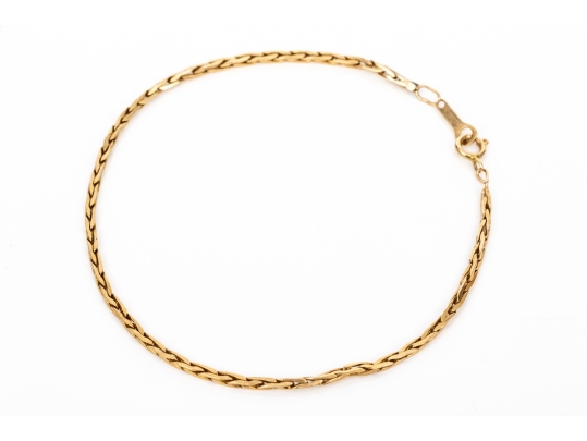 14k Yellow Gold Simple Link Style Bracelet