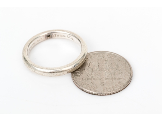 Tiffany & Co. Elsa Peretti Sterling Silver Simple Band Style Ring, Size 5