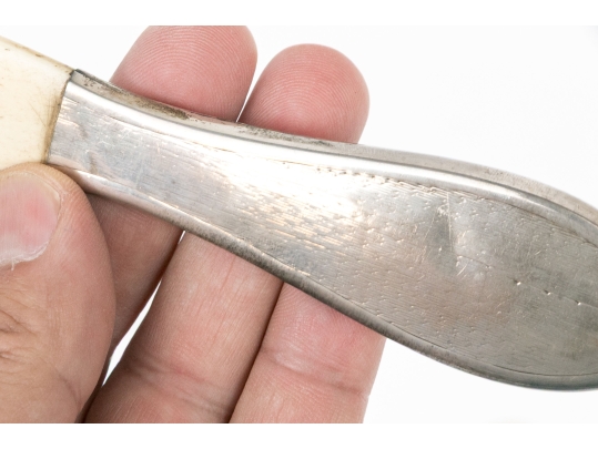 Group Of Three Antique Bone And Silver Letter Openers