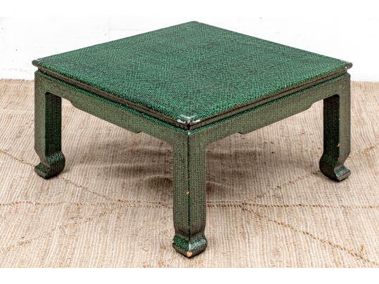 Chic Green Chinoiserie Cocktail Table