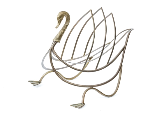 Decorative Swan Form Magazine Rack