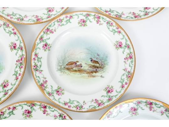 Set Of 11 French, Theodore Haviland Limoge Dishes, Signed