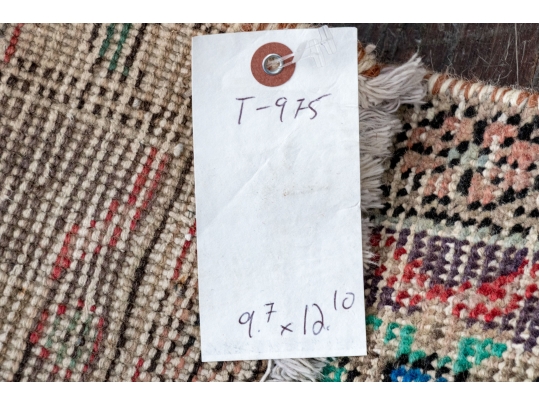 HAND KNOTTED WOOL PERSIAN OVER DYE CARPET, 9-7