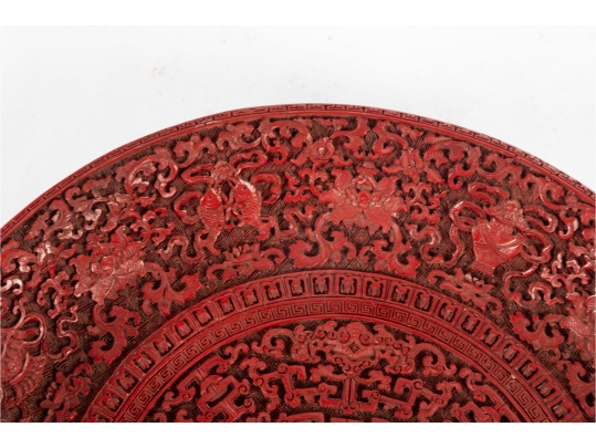 Chinese Cinnabar Lacquer Plate