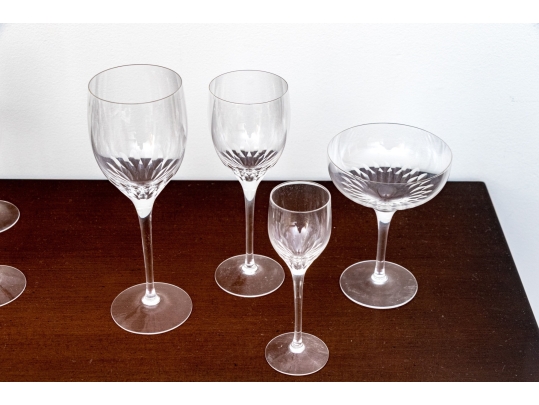 Forty-Five Piece Set Of Crystal Drinkware, Probably Orrefors 