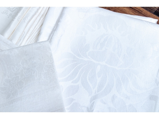 Quality Collection Of Twenty-five Plus Linen Napkins, With Two Table Cloths