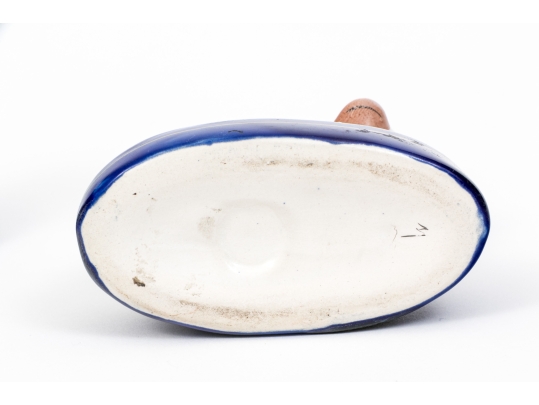 Pair Of English Staffordshire Ceramic Pen Trays