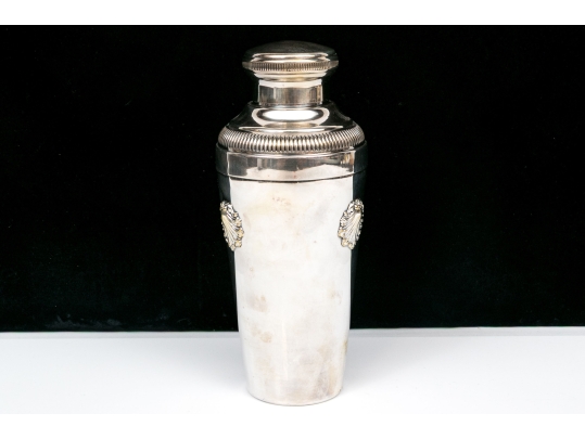 French Silver Plated Cocktail Shaker With Lid