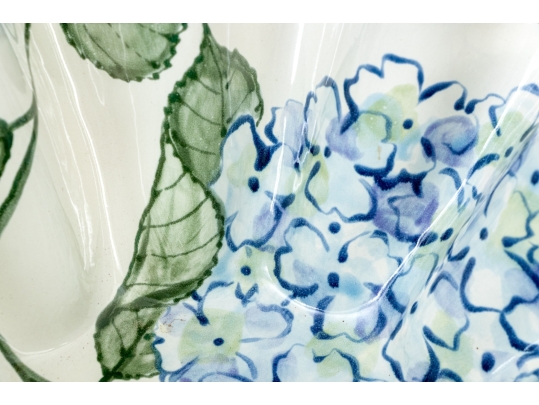 Epiphany Floral Painted Scalloped Center Bowl