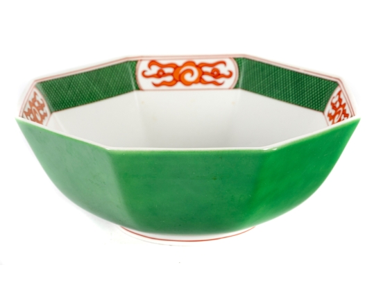 Fitz And Floyd “Dragon Crest” Octagonal Porcelain Bowl