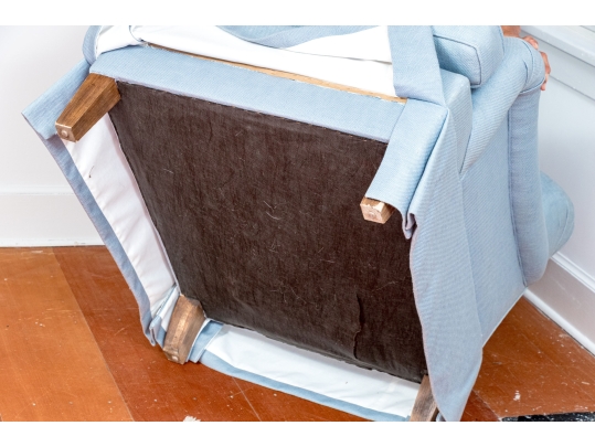 Upholstered Club Chair With Apron