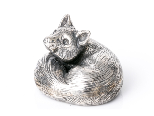 Buccellati Sterling Silver Miniature Precious Curled Fox