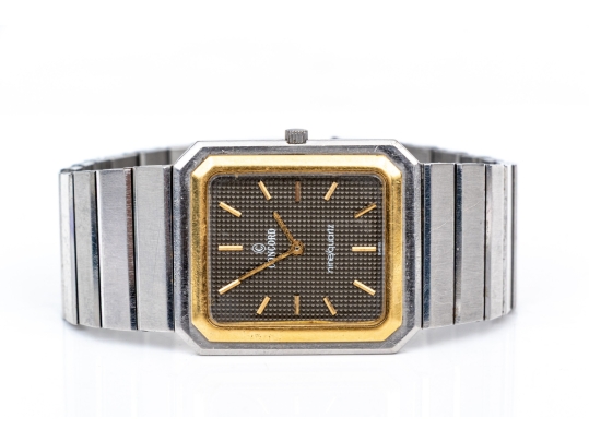 Concord Steel And Gold Vintage Mariner Nine Quartz Tank Watch, On Bracelet
