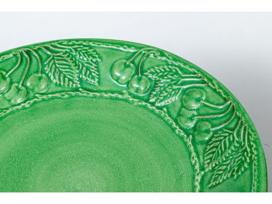 Fioriware Green Foliate Moulded Ceramic Plates