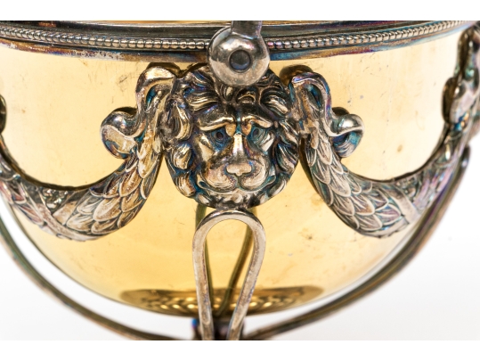 Fine Silverplate Vemeil Footed Bowl