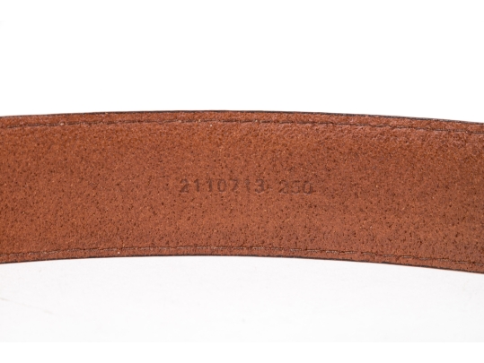 Polo Ralph Lauren Lot Of Two Brown Leather Belts, Size 40/100