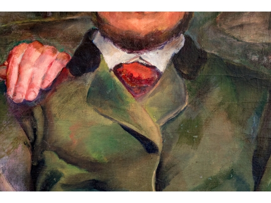 Tressa Emerson Benson (American, 1896-1987) Oil On Canvas, Three Gentlemen