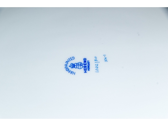 Large Herend Hungary Hand-Painted Porcelain Oval Form Lidded Tureen, Rothschild Bird (RO) Pattern