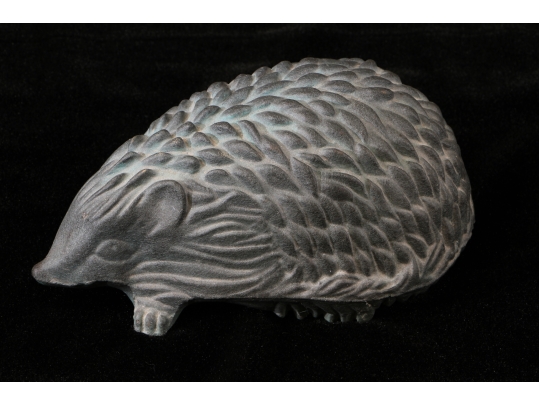 John Wright Cast Iron Hedgehog Door Stop Black Rock Galleries