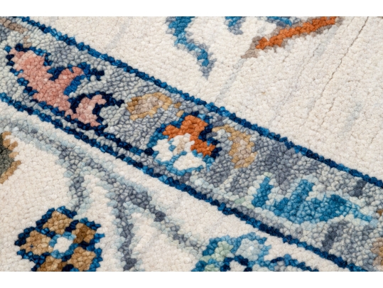 Soft Hand Knotted Wool Turkish Knot Room Size Carpet, 12' X 9', New