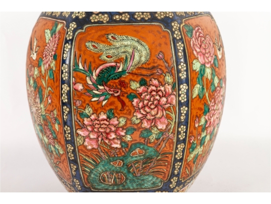 Chinese Famille Verte Ovoid Jar With A Lid