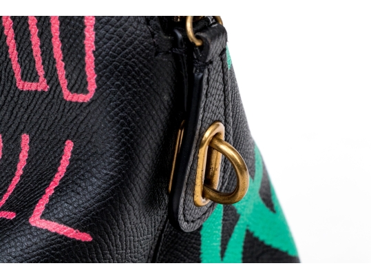 Balenciaga Ville Graffiti Leather Top Handle Bag