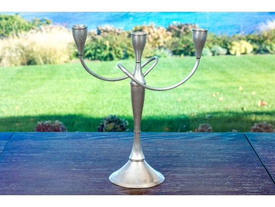 International Sterling Silver Weighted Three Light Candelabra