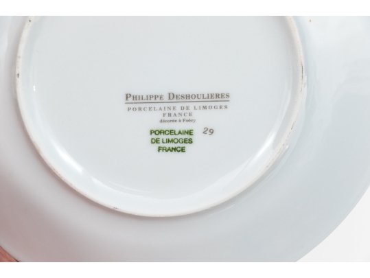 Set Of Twelve Philippe Deshoulieres Limoges 